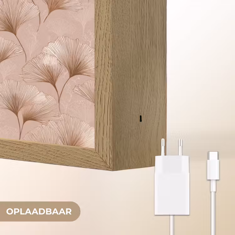 Lightbox - Wandlamp - Ginkgo - Patroon - Roze — 7