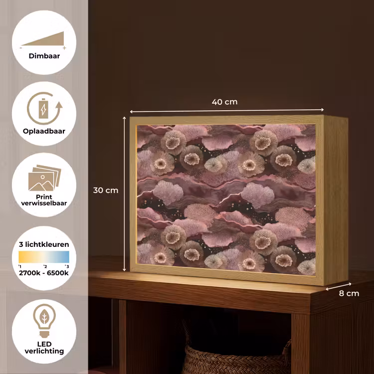 Lightbox - Wandlamp - Koraal - Organisch - Roze — 10
