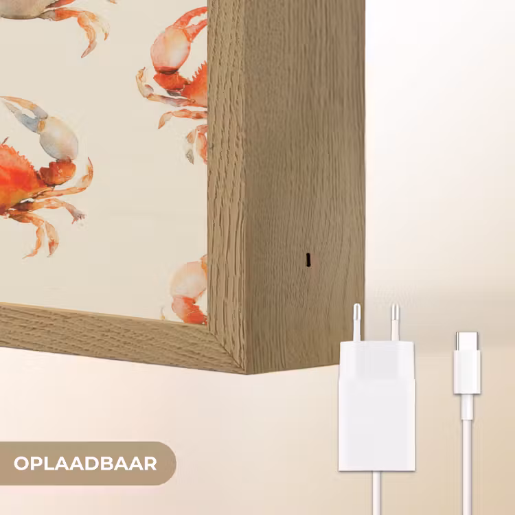 Lightbox - Wandlamp - Krabben - Patroon - Oranje — 7