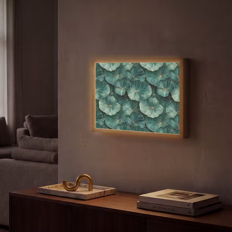 Lightbox - Wandlamp - Patroon - Bladeren - Groen — 2