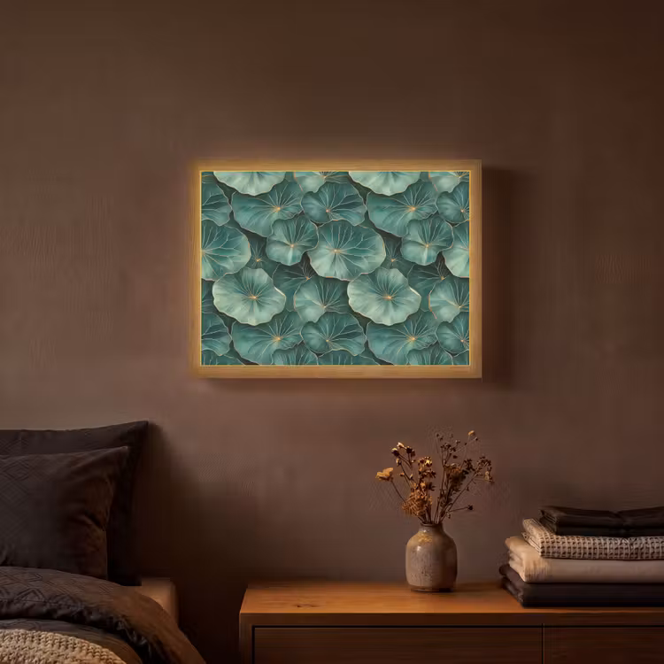 Lightbox - Wandlamp - Patroon - Bladeren - Groen — 3