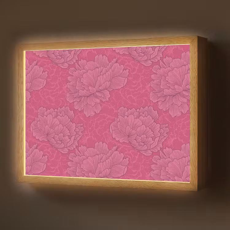 Lightbox - Wandlamp - Pioenrozen - Energiek - Roze — 1