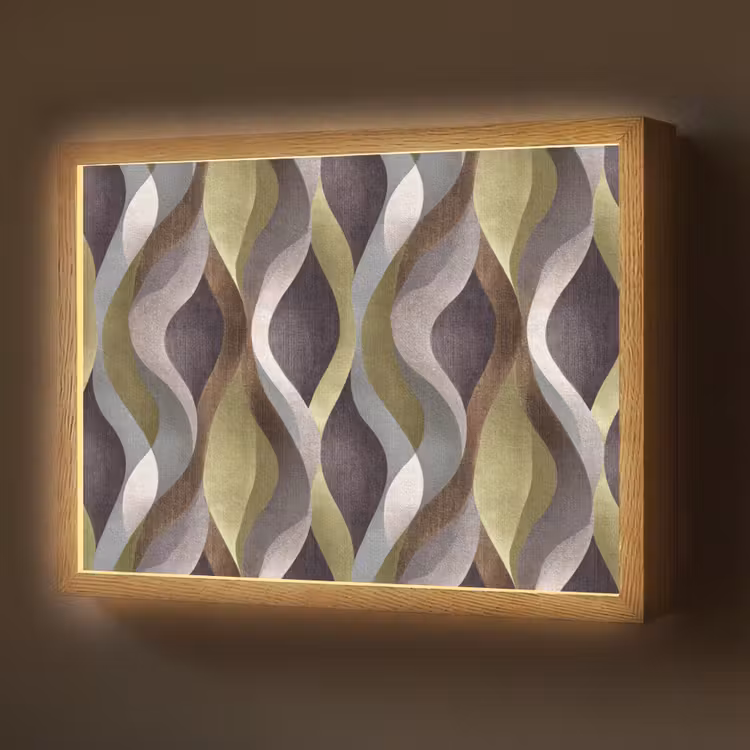 Lightbox - Wandlamp - Retro - Banen - Kleurrijk — 1