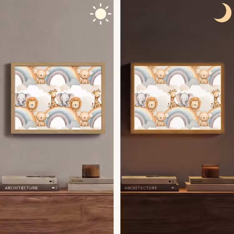 Lightbox - Wandlamp - Safari - Regenboog - Kleurrijk — 6