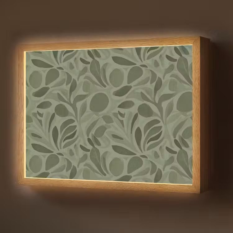 Lightbox - Wandlamp - Sereen - Bladeren - Groen — 1