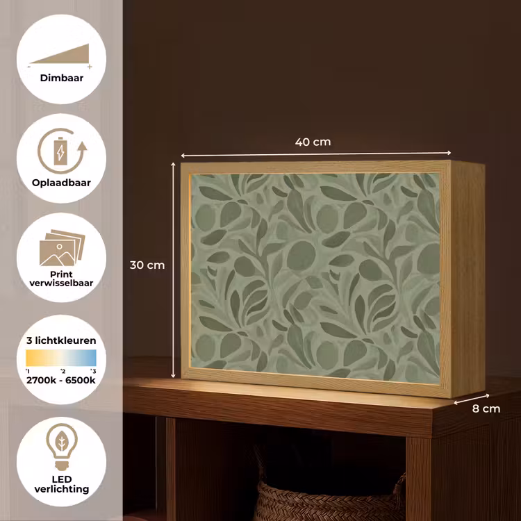 Lightbox - Wandlamp - Sereen - Bladeren - Groen — 10