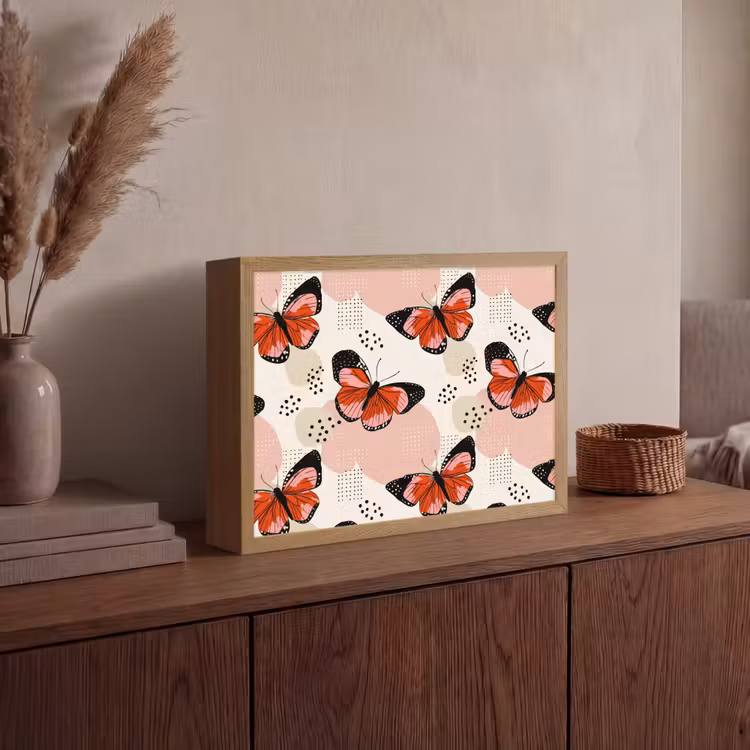 Lightbox - Wandlamp - Vlinders - Retro - Kleurrijk — 4