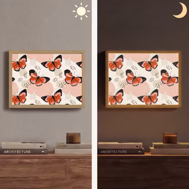 Lightbox - Wandlamp - Vlinders - Retro - Kleurrijk — 6