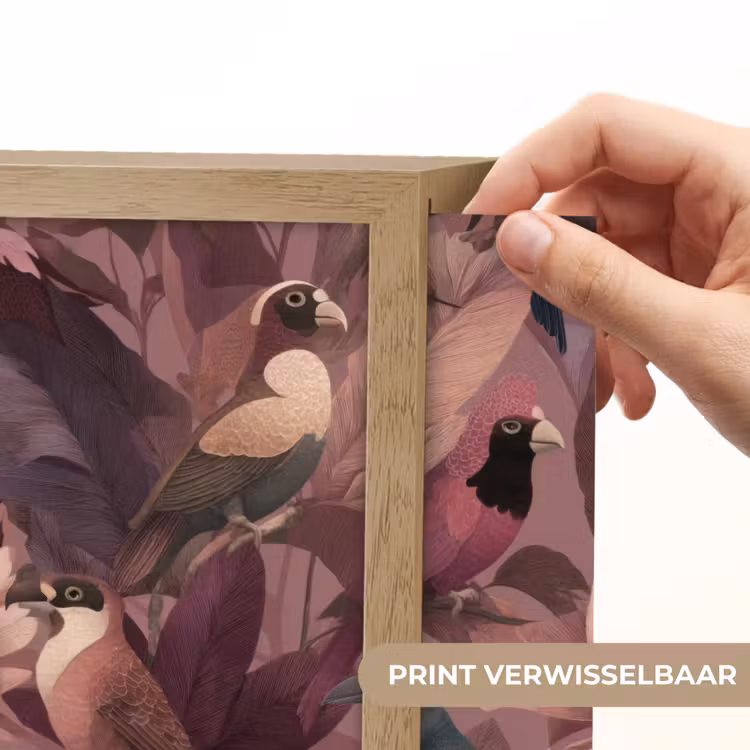 Lightbox - Wandlamp - Vogels - Bladeren - Roze — 5