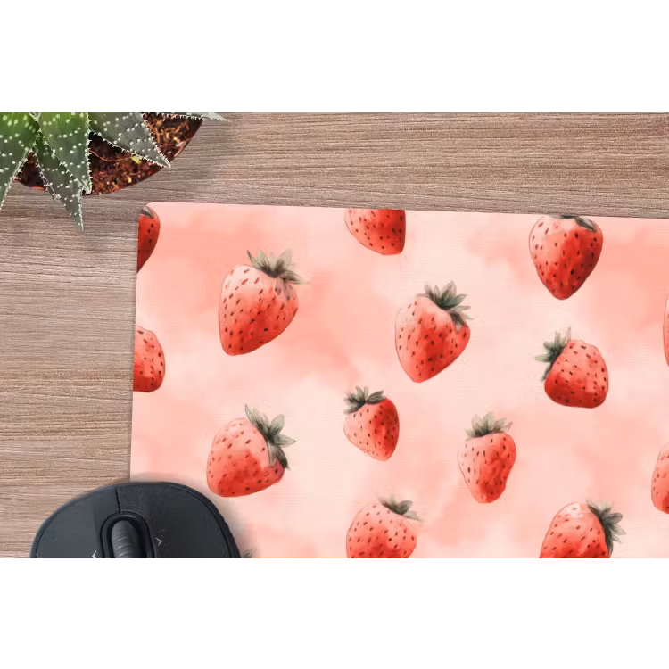Muismat - Aardbei - Patroon - Roze — 4
