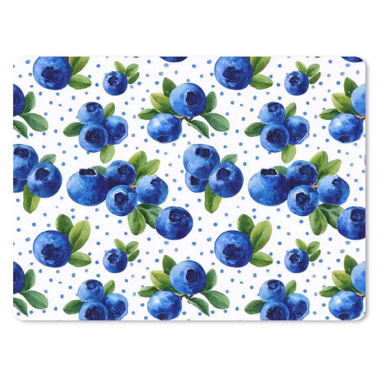 Muismat - Bessen - Patroon - Blauw — 1
