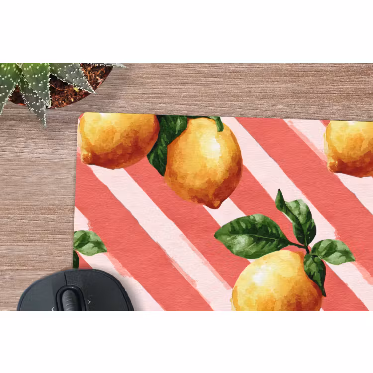 Muismat - Citroen - Geïllustreerd - Oranje — 4