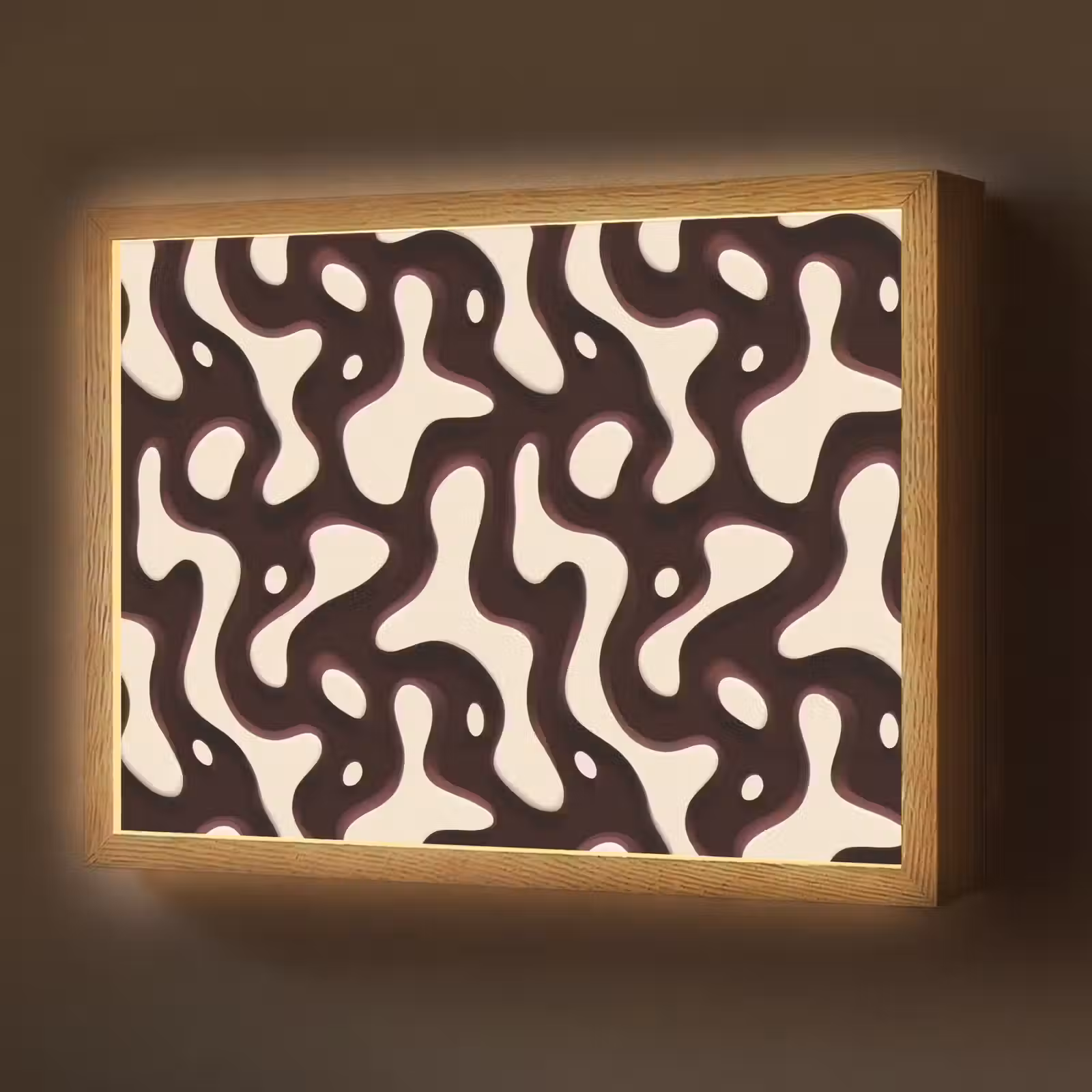Lightbox - Wandlamp - Organisch - Krachtig - Bruin — 1