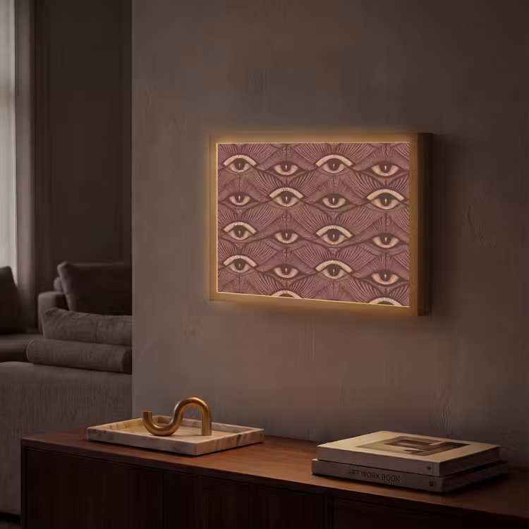 Lightbox - Wandlamp - Mystiek - Ogen - Bruin — 2