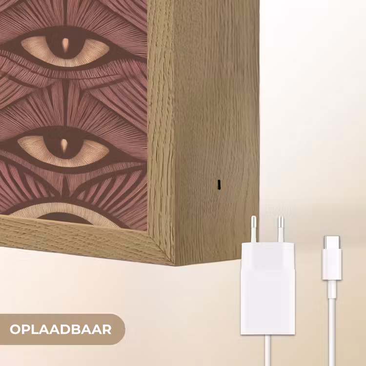 Lightbox - Wandlamp - Mystiek - Ogen - Bruin — 7