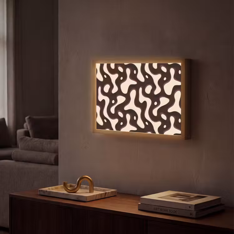 Lightbox - Wandlamp - Organisch - Krachtig - Bruin — 2