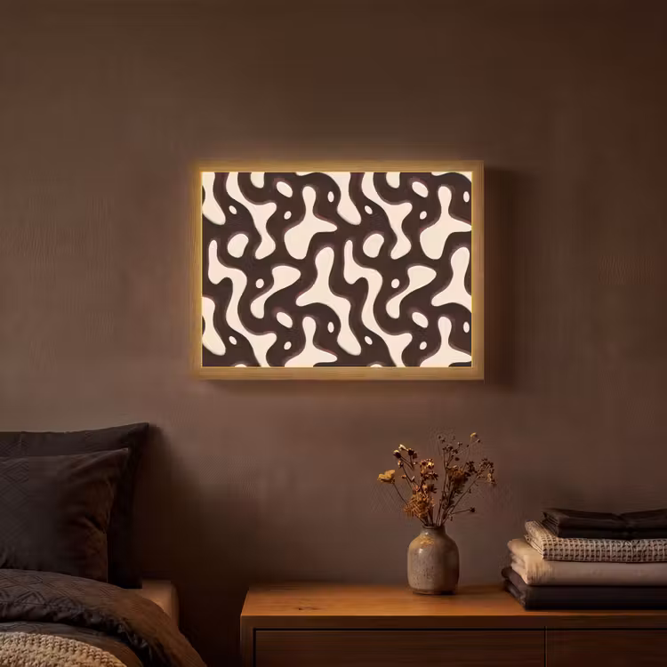 Lightbox - Wandlamp - Organisch - Krachtig - Bruin — 3