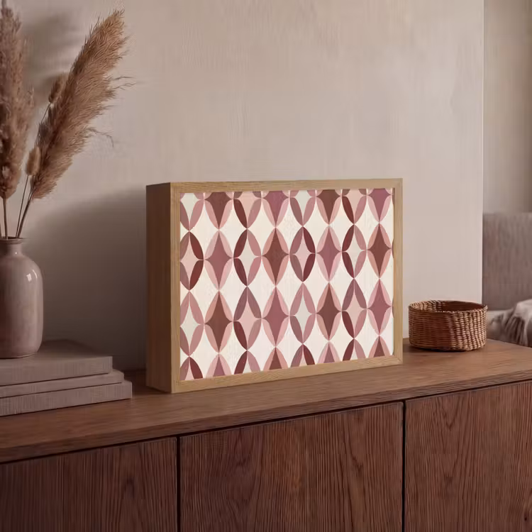 Lightbox - Wandlamp - Ovaal - Textuur - Roze — 4