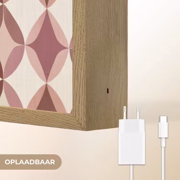 Lightbox - Wandlamp - Ovaal - Textuur - Roze — 7