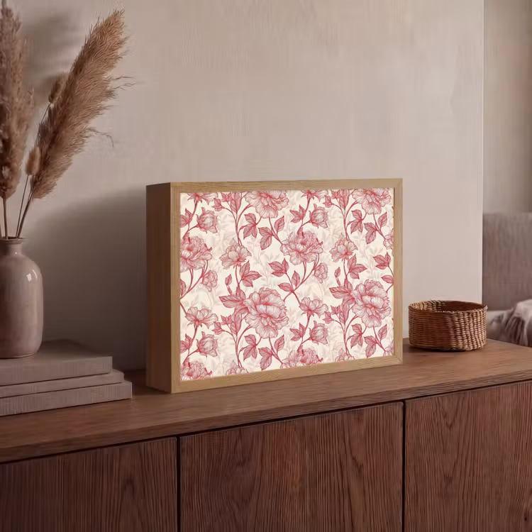 Lightbox - Wandlamp - Pioenrozen - Modern - Rood — 4
