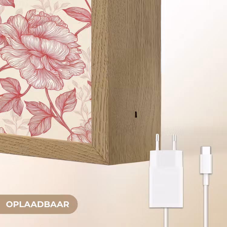 Lightbox - Wandlamp - Pioenrozen - Modern - Rood — 7