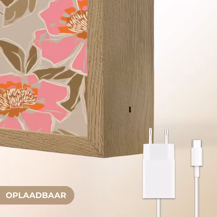 Lightbox - Wandlamp - Pioenrozen - Patroon - Roze — 7