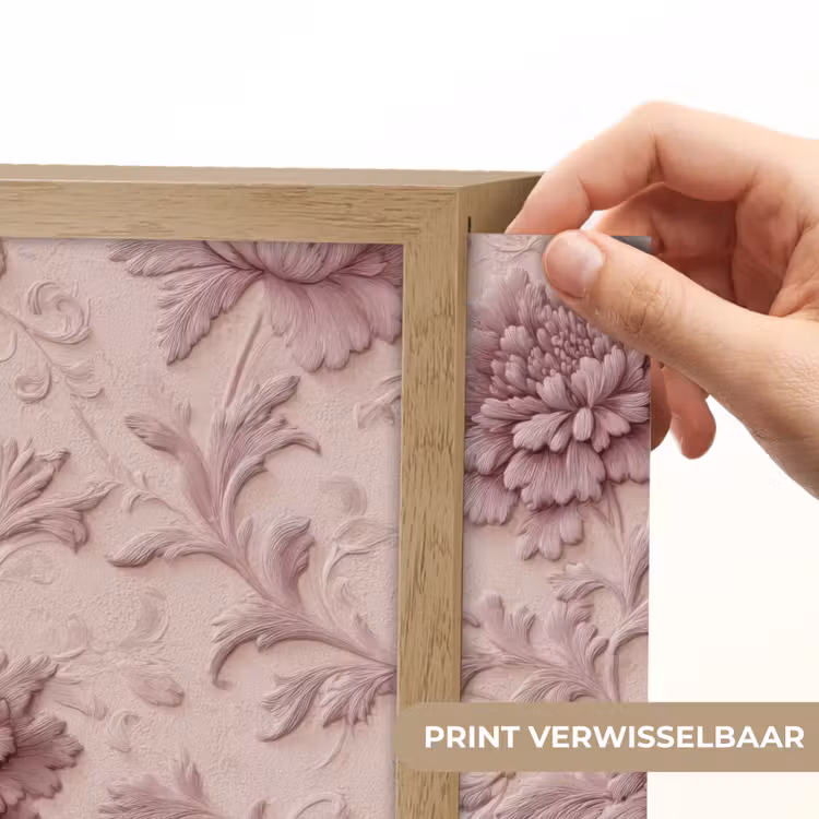 Lightbox - Wandlamp - Reliëf - Pioenrozen - Roze — 5