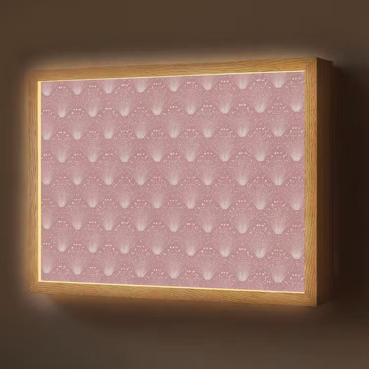 Lightbox - Wandlamp - Trendy - Patroon - Roze — 1