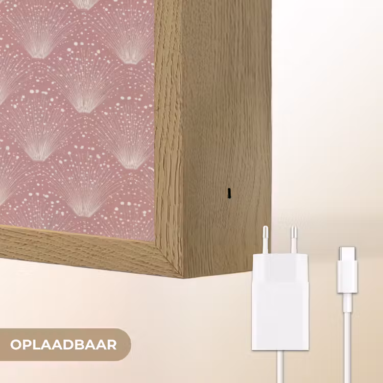 Lightbox - Wandlamp - Trendy - Patroon - Roze — 7