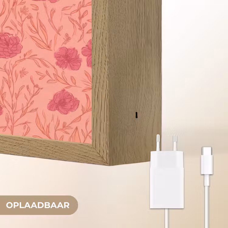 Lightbox - Wandlamp - Weidebloemen - Romantisch - Roze — 7