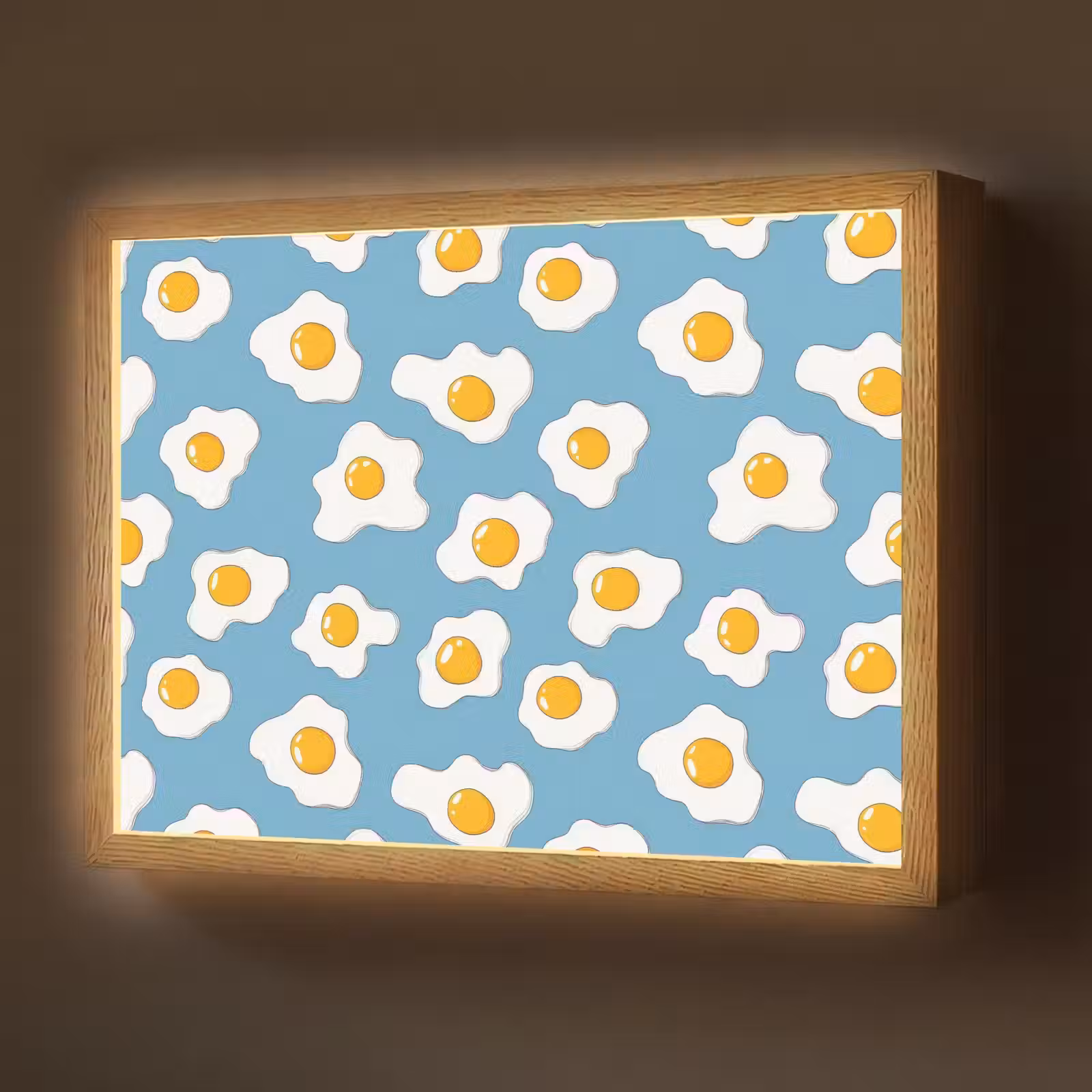 Lightbox - Wandlamp - Eieren - Dooiers - Blauw — 1