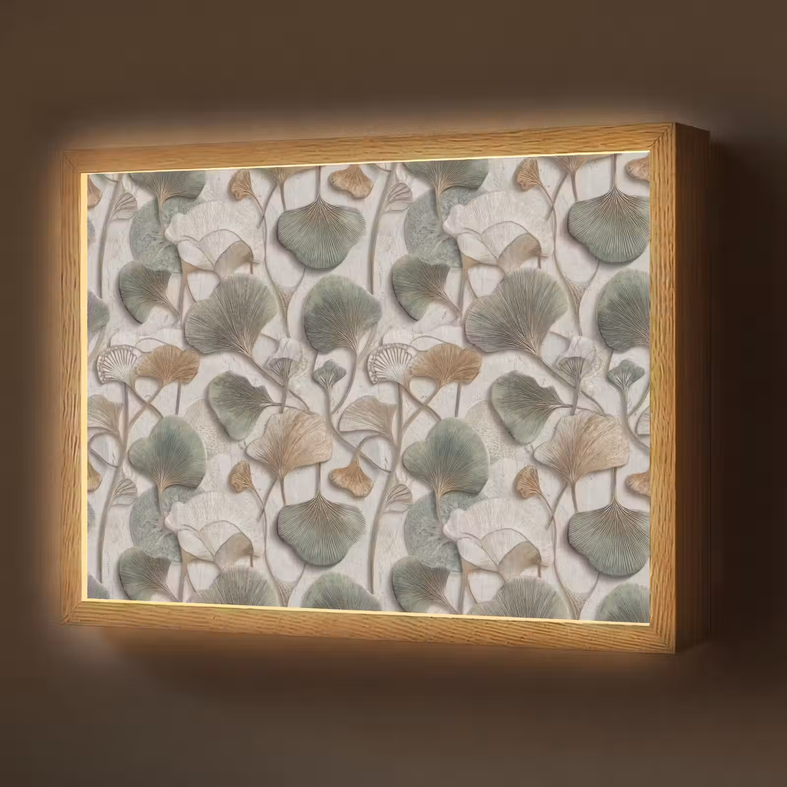 Lightbox - Wandlamp - Elegant - Bladeren - Groen — 1