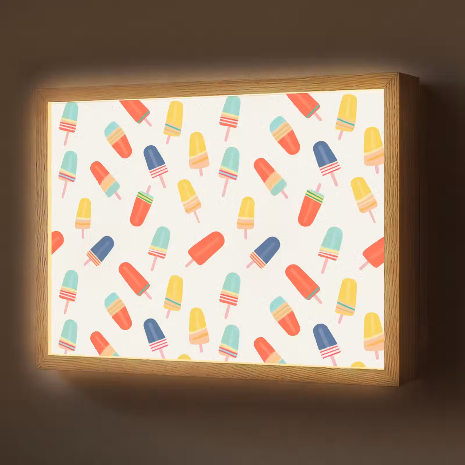 Lightbox - Wandlamp - IJsjes - Speels - Kleurrijk — 1
