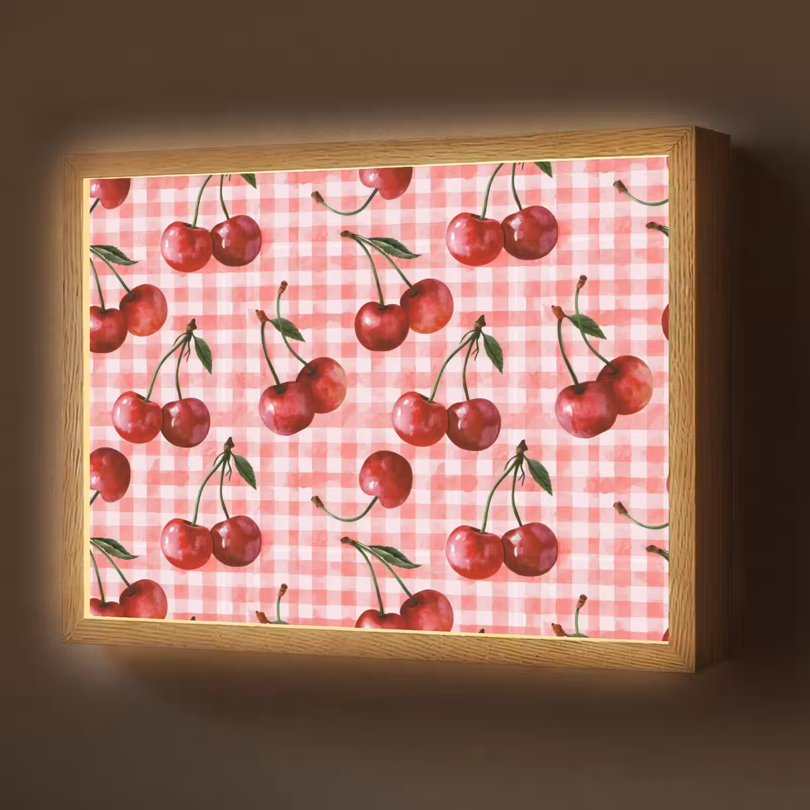 Lightbox - Wandlamp - Kersen - Blokken - Rood — 1