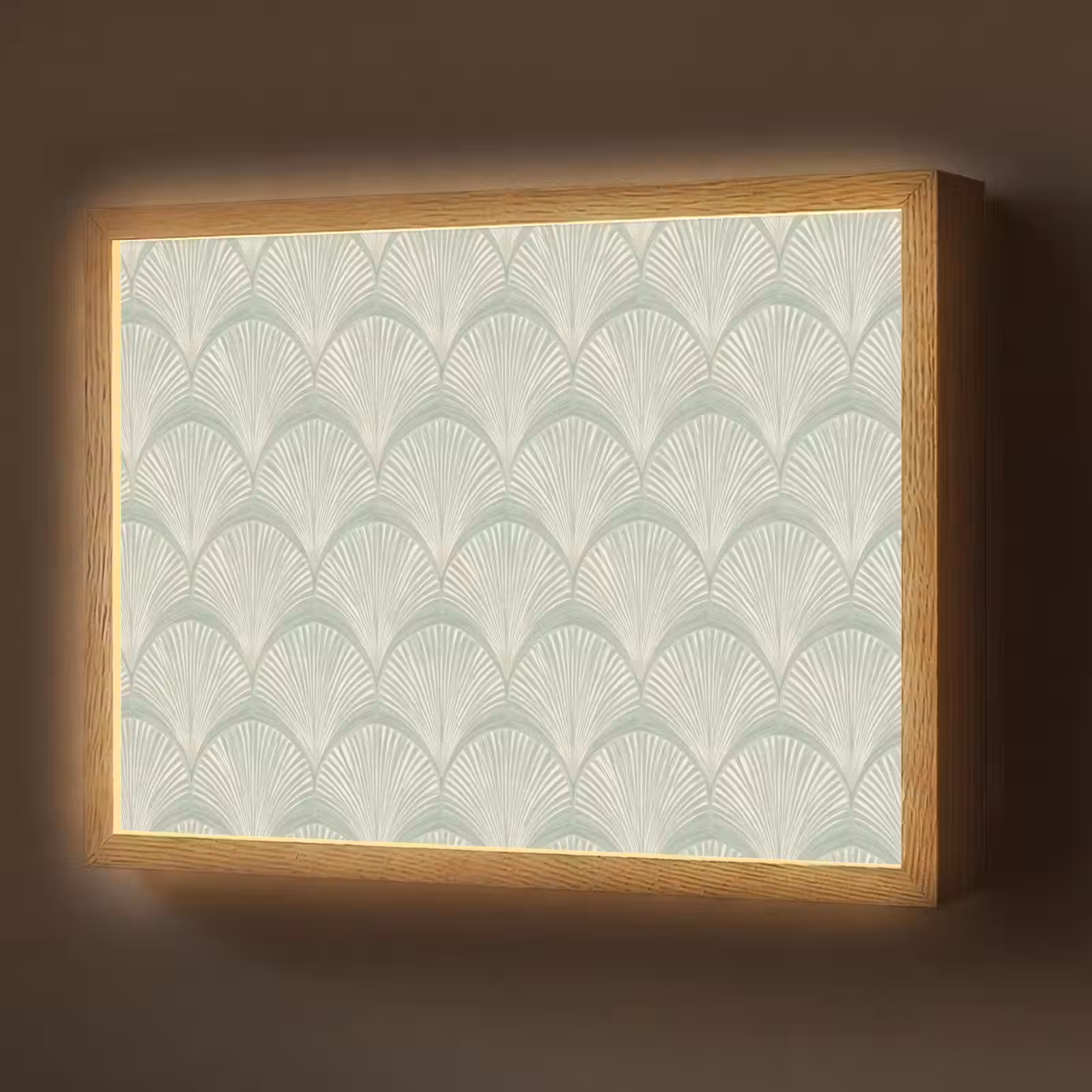 Lightbox - Wandlamp - Waaiers - Patroon - Groen — 1