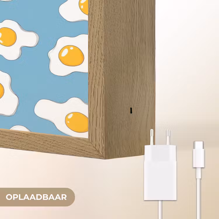 Lightbox - Wandlamp - Eieren - Dooiers - Blauw — 7