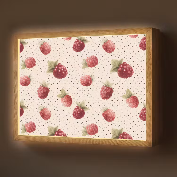 Lightbox - Wandlamp - Framboos - Stippen - Rood — 1