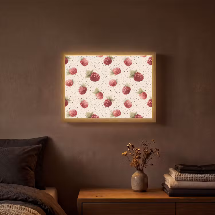 Lightbox - Wandlamp - Framboos - Stippen - Rood — 3