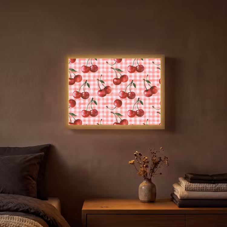 Lightbox - Wandlamp - Kersen - Blokken - Rood — 3