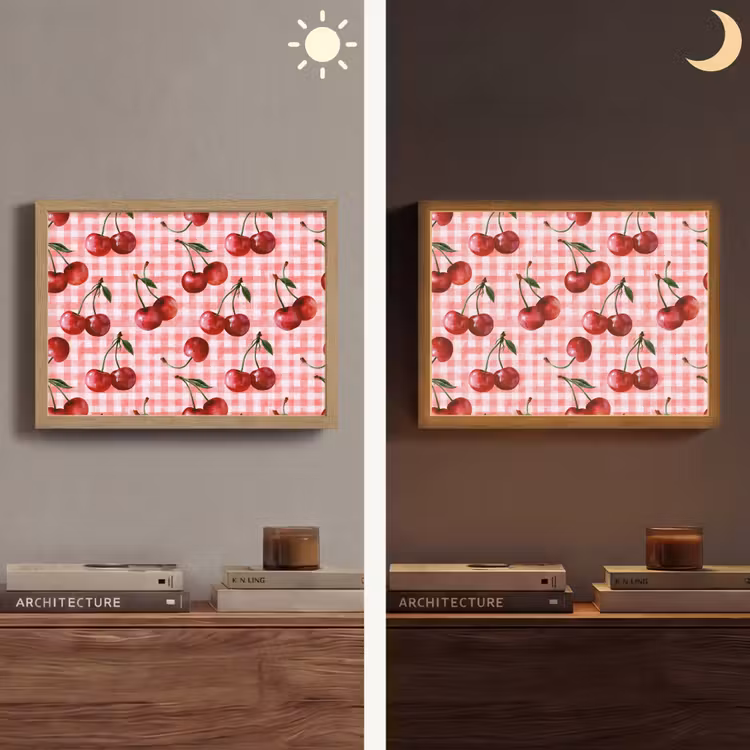 Lightbox - Wandlamp - Kersen - Blokken - Rood — 6