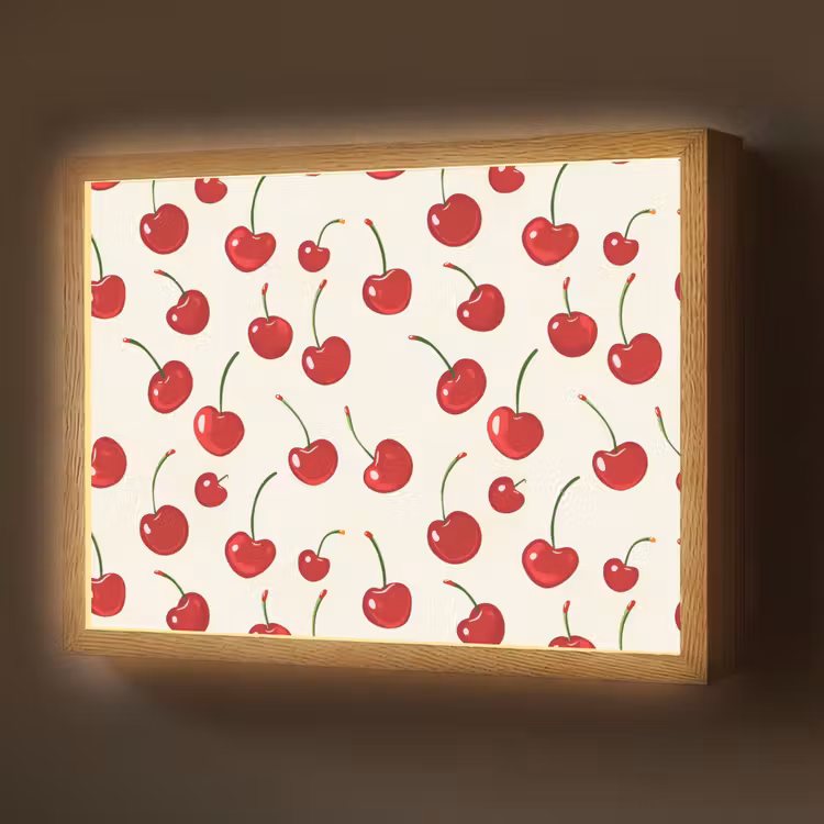 Lightbox - Wandlamp - Kersen - Minimalistisch - Rood — 1