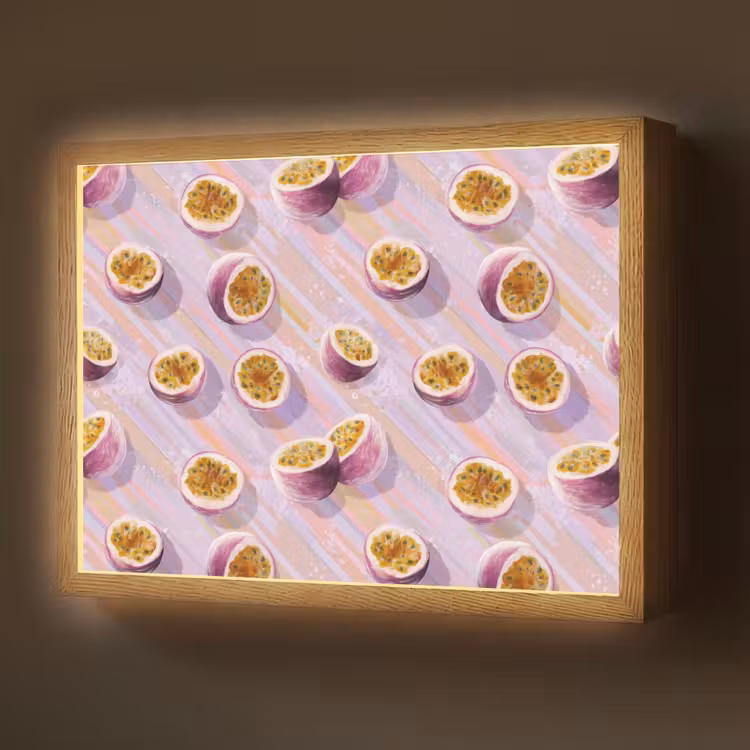 Lightbox - Wandlamp - Passievrucht - Tropisch - Paars — 1