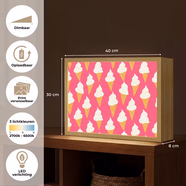 Lightbox - Wandlamp - Softijs - Horentje - Roze — 10