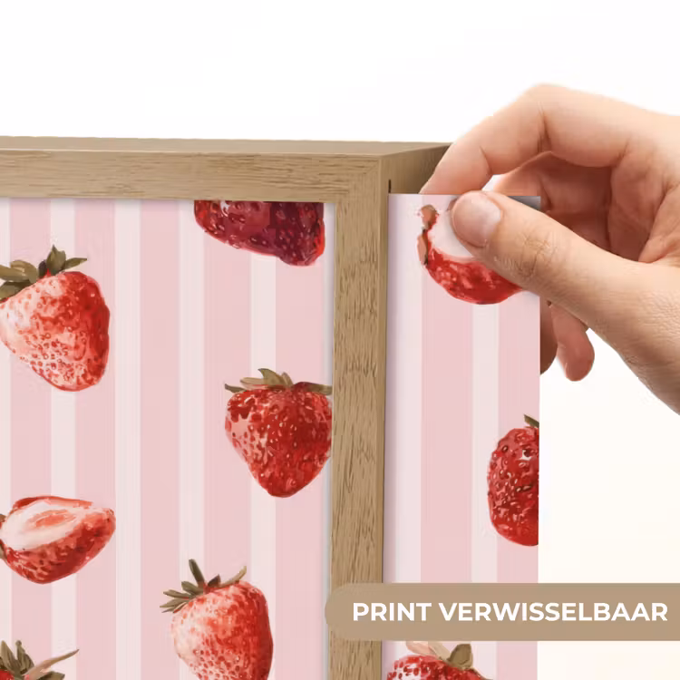 Lightbox - Wandlamp - Strepen - Aardbei - Roze — 5