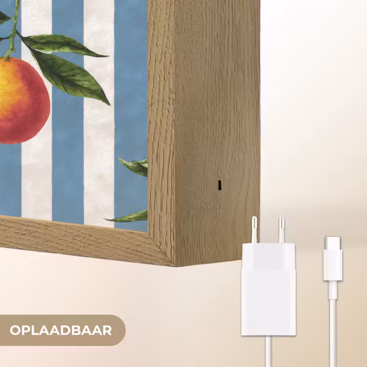 Lightbox - Wandlamp - Strepen - Citroen - Blauw — 7