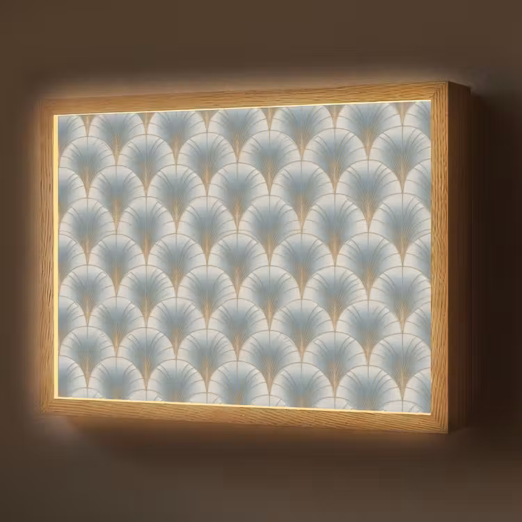 Lightbox - Wandlamp - Waaier - Klassiek - Blauw — 1