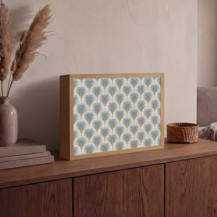 Lightbox - Wandlamp - Waaier - Klassiek - Blauw — 4