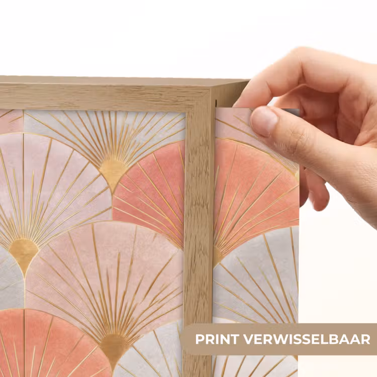 Lightbox - Wandlamp - Waaiers - Goud - Roze — 5