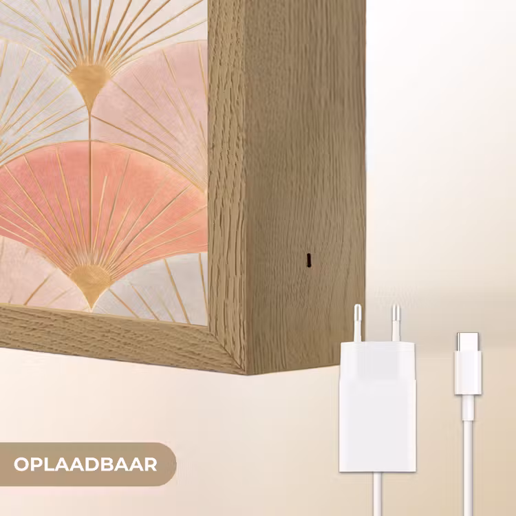 Lightbox - Wandlamp - Waaiers - Goud - Roze — 7