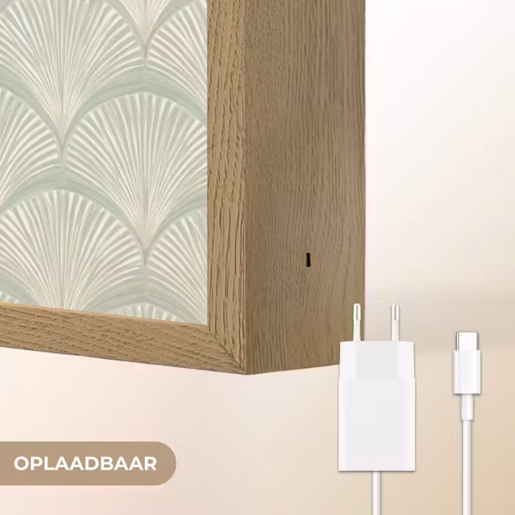 Lightbox - Wandlamp - Waaiers - Patroon - Groen — 7